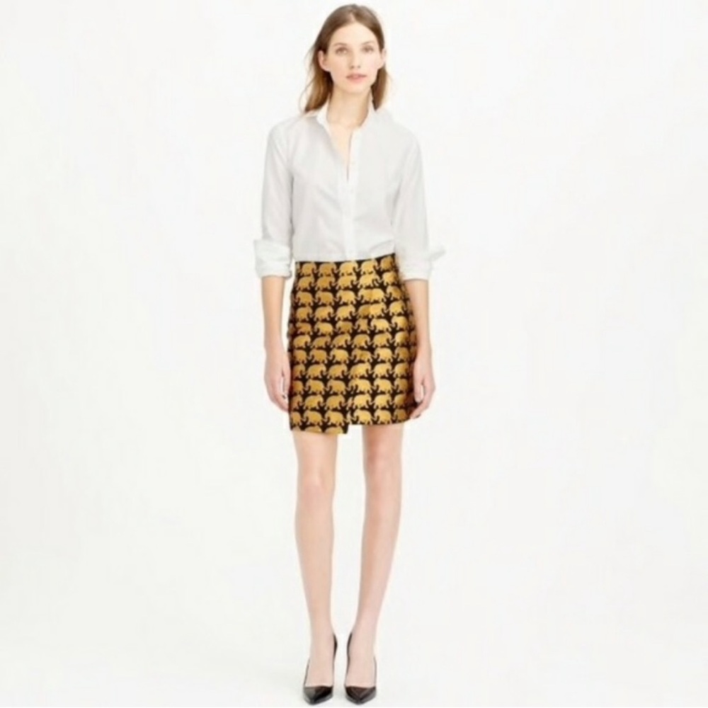 J. Crew Black and Gold Mini Skirt *MINT CONDITION*